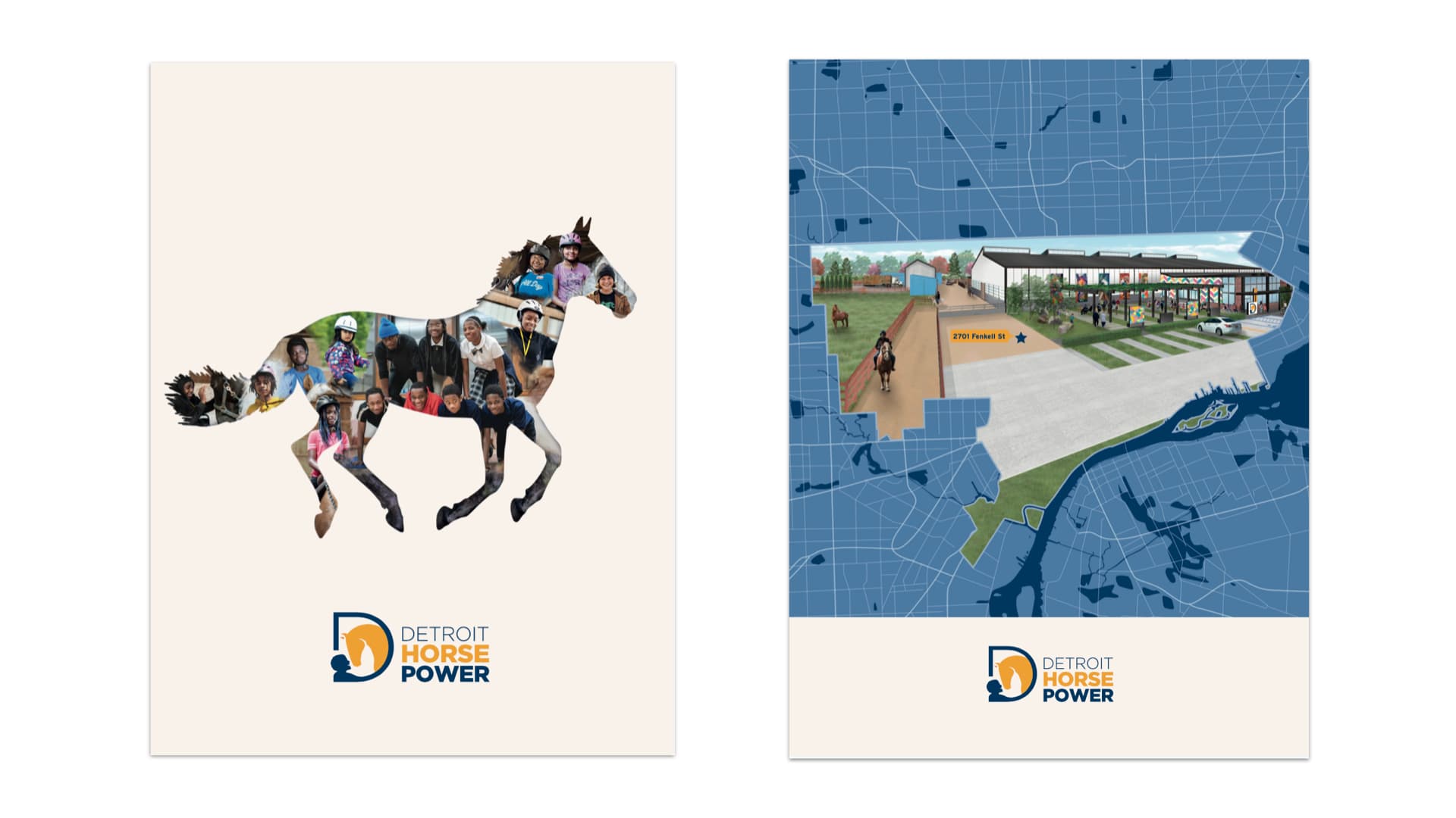 Front and back cover of Detroit Horse Power folder